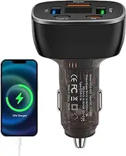 Fast Charging Car Charger,5-in-1 Quick Cell Phone Automobile Chargers | Portable Automotive Accessories for Sedan Vehicles MPV Pickup Truck