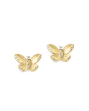 Bloomingdale's Fine Collection Diamond Butterfly Stud Earrings in 14K Yellow Gold, 0.14 ct. t. w.