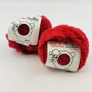 Hikoo Woolie Bullie Yarn 2 Ball Lot 015 Raspberry Pink Wool Blend Super Bulky