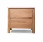 MURRAY BEDSIDE TABLE SOLID MARRI WOOD TIMBER 2 DRAWERS NATURAL