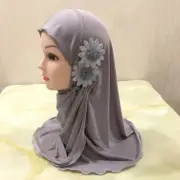 1pc 2-7 Years Girl Scarf Hat Arabian Hijab Chapel Floral Scarf Shawl Wrap Chic
