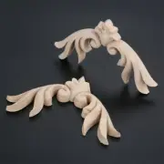 Wood Carved Decal Corner Onlay Applique Frame Wall Furniture Door Decoration DIY