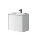 600*360*540mm Vanity Gloss White Cabinet Wall Hung Slim Ceramic Top Finger Pull