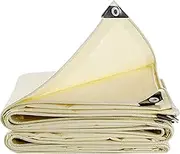Waterproof Tarpaulin Waterproof Heavy Duty Beige 500g/㎡ Tarp Cover Ground Sheet Camping Multipurpose Furniture Caravan with Reinforced Eyelets Canopy Tent (Size : 1.5x1m)(1.5x1m)