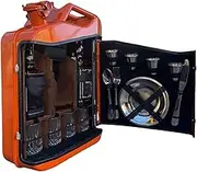 Jerry Can Bar Cabinet/Drinks Cabinet - Portable Mini Whiskey Bar Cabinet for Men (Orange)