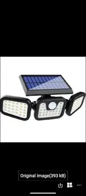 3-Head 74 LED Solar Motion Sensor Light Outdoor Garden Wall Security Flood Lamp