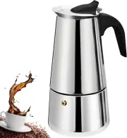 4 Cup 200 ml 6.6 oz Stovetop Espresso Maker Sainless Steel Moka Pot Espresso Mak