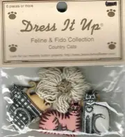 Feline & Fido Collection Country Cats Buttons Pack