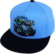[Panora Kids] Children's Cap, 100% Cotton, Monster Truck Cap, Unicorn Cap, Snapback Children, Round Peak, Flat Peak