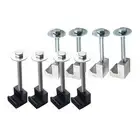 4Pcs Truck Tool Box Mounting Kit Aluminum Tie Downs J Hook Crossover Pickup