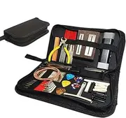 Fruusv Guitar Repair Kit | 72X Complete Setup and Repair Tools with Carry Bag - String Instrument Care Set for Musicians, Includes Strings Picks Bridge Pins