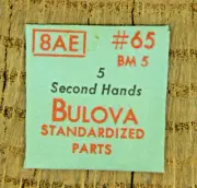 Genuine Bulova 8AE BM 5 Second Hand Set of 5 Watch Part 65 NEW OLD STOCK