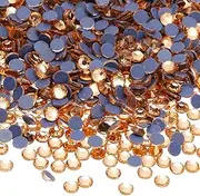 uxcell 2880 Pcs Hotfix Rhinestone Flatback 2mm Gem Crystal Round Resin Trims Beads Gem for Crafts Clothes DIY Decoration Nail Art, (SS6, Champagne)