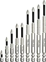 High Magnetic Screwdriver Drill Bit Set | 9 Pieces Screwdriver Bits Sets | Anti-Slip Drill Screwdrivers Bits | 25 50 65 70 75 90 100 120 150mm Screwdrivers Bit Kit for Home Repair and Professionals