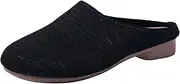 [Generic] Comfy Cushion Slippers for Women Women's Outdoor Wear One Foot Closed Toe Half Slip Sandals Thong Slippers for Women Memory Foam