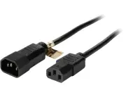Tripp Lite 15ft Computer Power Cord Extension Cable C14 to C13 10A 18AWG 15' -