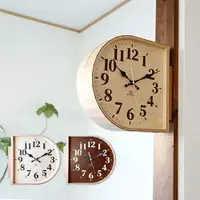 在飛比找樂天市場購物網優惠-日本代購 YAMATO 日本製 雙面時鐘 D型 壁掛 掛鐘 
