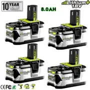 18V 12Ah 8Ah 9Ah Battery For Ryobi One+ Plus P108 P107 RB18L26 RB18L50 RB18L40
