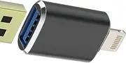 Lightning to USB Adapter for iPhone 14 13 pro max USB-A Flash Drive Keyboard Mouse Camera Card Reader Adaptor OTG 3.0 Connector Data Transfer for Apple MFI Certified Accessories for iPad Pro Converter