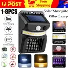 Solar Mosquito Killer Zapper Bug Insect Lamp LED Light Fly Trap Pest Catcher AU