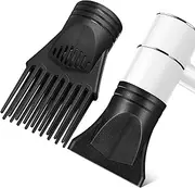 2 Pcs Professional Hair Dryer Nozzle Set Diffuser Comb Attachment Heat Resistant Plastic Safe for Straight Curly Hair