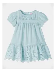 [Sprout] Broderie Chambray Dress in Blue