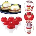 2018 New Egglettes Egg Cooker Hard Boiled Eggs without the Shell 6 Egg Cups Hot