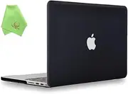 UESWILL Smooth Matte Hard Case Cover Compatible with MacBook Pro 15" with Retina Display (NO Touch Bar, NO CD-ROM), Model A1398, Black