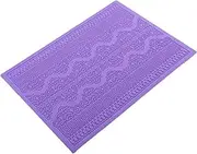 Laces Mold for Cake Decorating, Fondant Mats Impression Silicone Mats with Impression for Chocolate Cake Lace Mold Embossed Craft Tools (Purple, One Size)