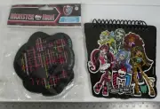 Monster High PLAID Skullette Black Jumbo Eraser AND Mini Spiral Notebook School