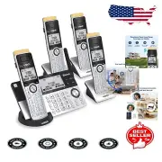 Super Long Range 2300ft Cordless Phone System with 4 Handsets & Answering Mac...