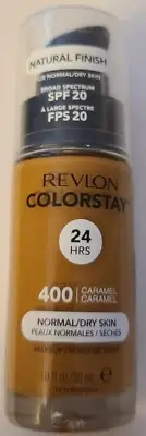REVLON COLORSTAY FOUNDATION FOR NORMAL/DRY SKIN, 400 CARAMEL NATURAL FINISH