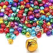 200pcs Jingle Bells 1/2 Inch Craft Bells Bulk DIY for Christmas Home and Pet Decorations (6 Color Random Color)