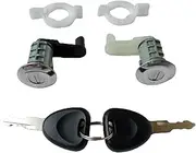 STGTZPLPDU Exquisite Car Door Lock Barrel Cylinder with 2 Key Left+Right 7701468981 7701468982 Fit for Renault Megane Scenic Clio Master Door Lock