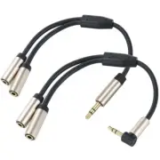 Headset Adapter Headphone Microphones Y Splitter Cable 3.5mm Male to 2 Female