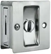 [Romak] 609610 Sliding Cavity Door Lock Privacy Set Stainless Steel Finish