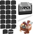 72PCS Black Chalkboard Clip Labels for Storage Bins,Baskets, Pantry Organization