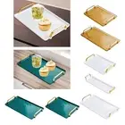 Serving Tray with Handle Storage Organizer Dish Home Living Room Vanity Tray