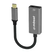MBeat MB-XAD-CDP video cable adapter 15m USB Type-C DisplayPort Black, Silver