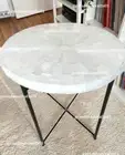 Selenite Coffee Table Top, Natural Selenite Gem Stone Side Table, Unique Table