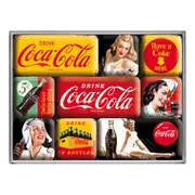 9pc Nostalgic Art Coca-Cola Magnet Set