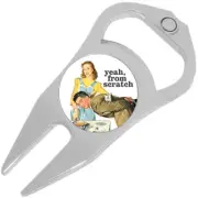 Yeah from Scratch Golf Ball Marker Divot Repair Tool Bottle Opener