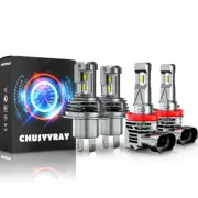 For Mitsubishi L200 2008-2019 4x LED Headlight Hi/Low Beam+Fog Light Bulbs Kit (for: Smart)