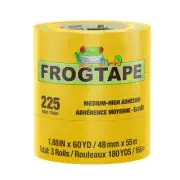 FrogTape CP 225 Medium-High Adhesion Masking Tape - 48MM x 55M x 3-Pack - Gol...