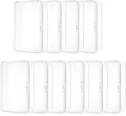 AIMALL 11.5cm Transparent PP Plastic Rectangular Storage Box, Small Parts Organizer, 10pcs, 4.52 x 3.34 x 1.1 Inch Packaging Box for Small Items