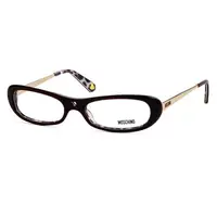 在飛比找PChome24h購物優惠-MOSCHINO復古金屬造型平光眼鏡(豹紋) MO02202