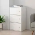 3-Tier Cascade Organiser Cabinet Cupboard Shelving Storage (white)
