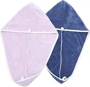 Beaupretty 2pcs Hair Drying Towels for Women Absorbent Microfiber Head Wraps Fast Drying Turban for Wet Hair Lightweight and Comfortable Design for Daily Use Travel and Home
