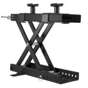 Motorcycle Lift Scissor Jack Stand 1100 Lb with Saddle ATV Lift Dirt Bike Black