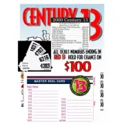 Century 13 Single Game, pull tabs- Jar Tickets
